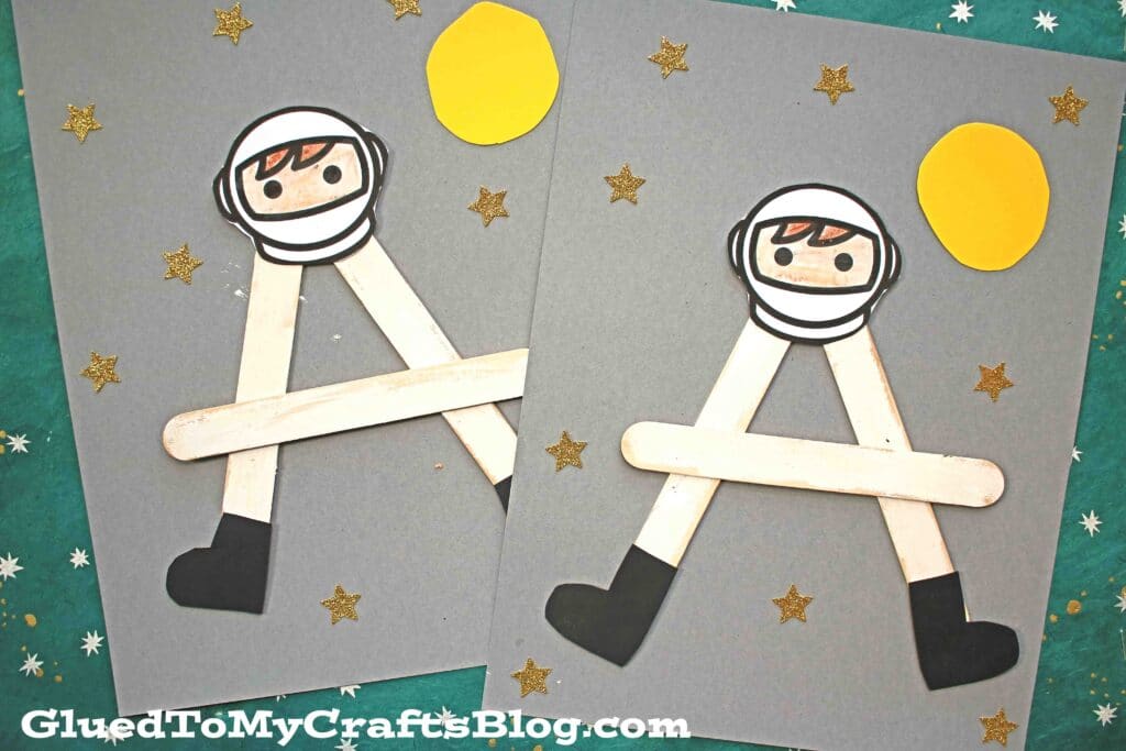 Popsicle Stick Letter Activities - A is for Astronaut Craft
