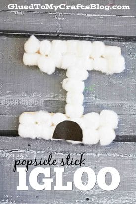 Popsicle Stick Letter Activities - I is for Igloo Popsicle Stick