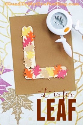 Popsicle Stick Letter Activities - L is for Leaf Popsicle Stick