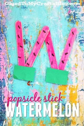 Popsicle Stick Letter Activities - W is for Watermelon