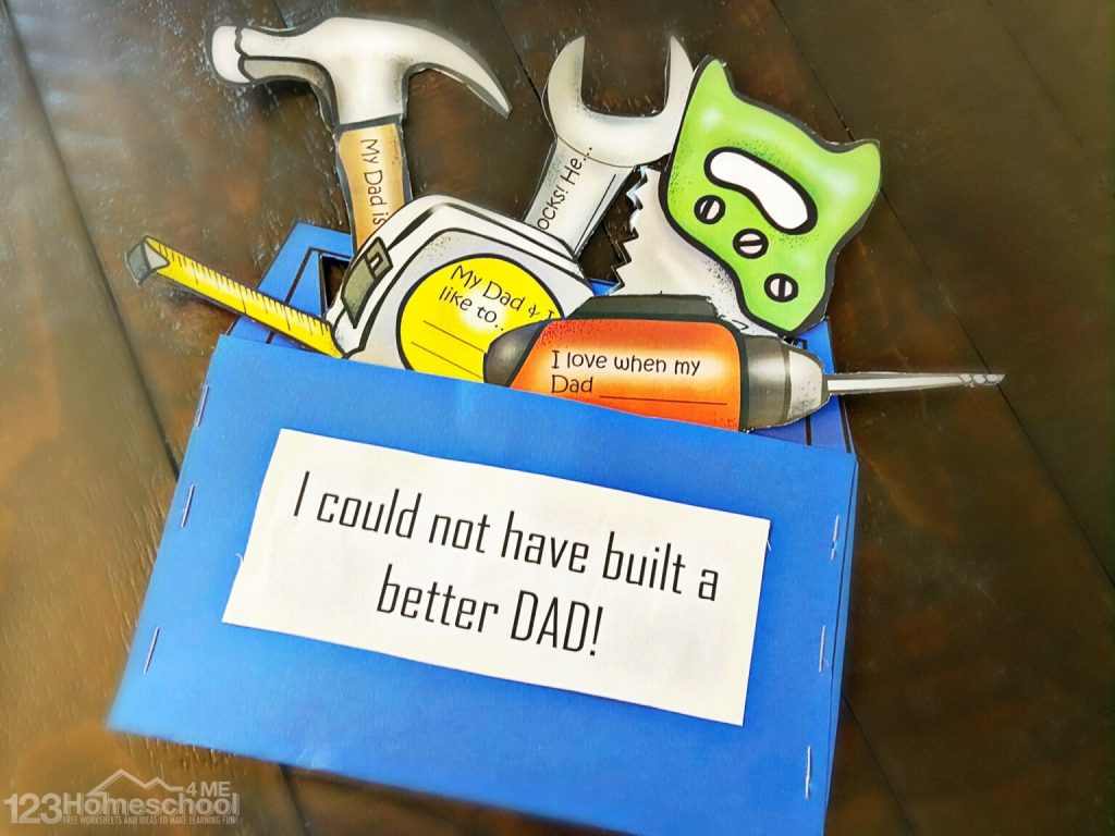 Father's Day Projects for Toddlers - Father’s Day Printable Toolbox Craft