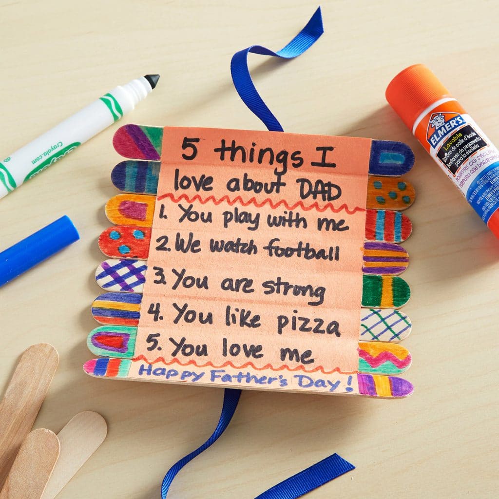 Father's Day Projects for Toddlers - Popsicle Stick Roll-Up Card