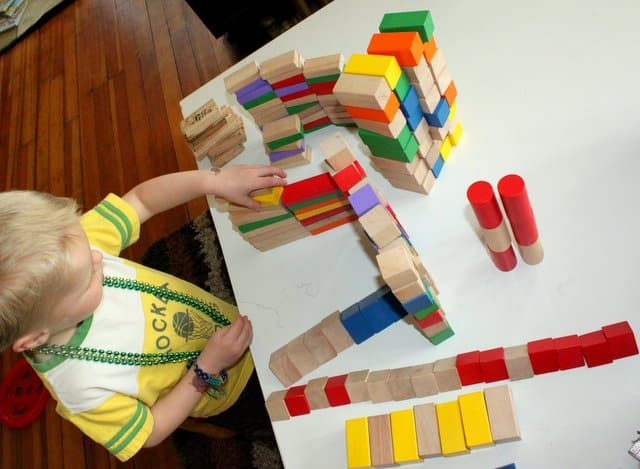 Block Activities for Toddlers - Sorting Blocks Activity