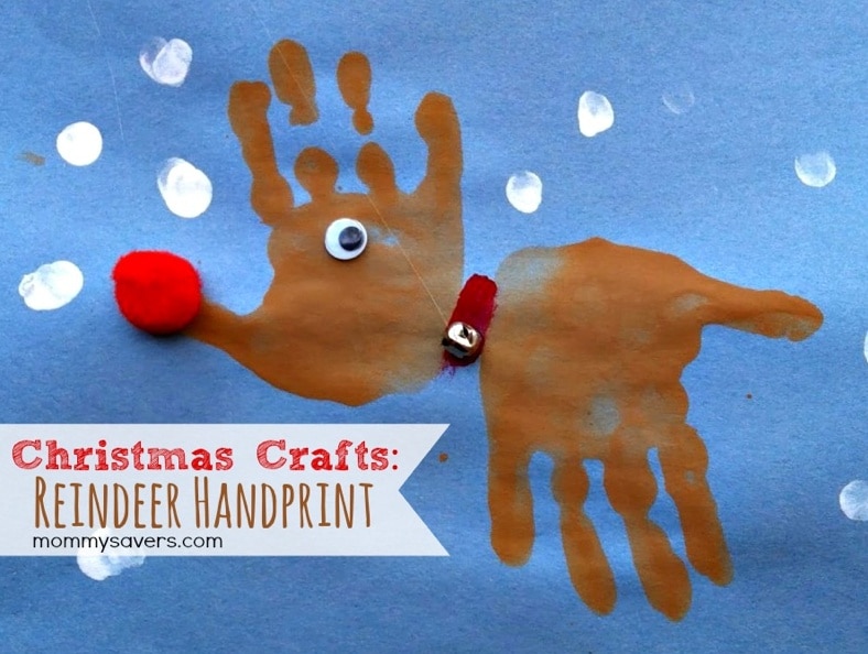 Christmas Arts and Crafts for Preschoolers - Christmas Handprint Reindeer