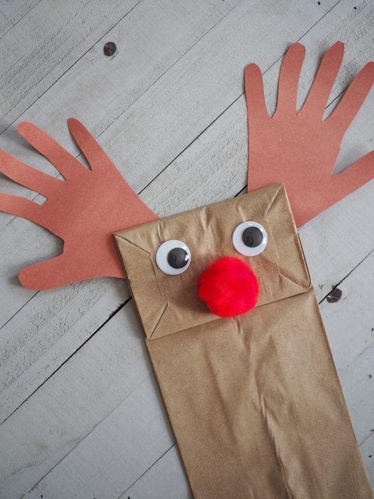 Christmas Arts and Crafts for Preschoolers - Christmas Paper Bag Puppets