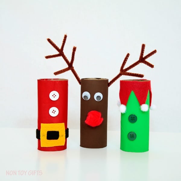 Christmas Arts and Crafts for Preschoolers - Paper Roll Christmas Craft