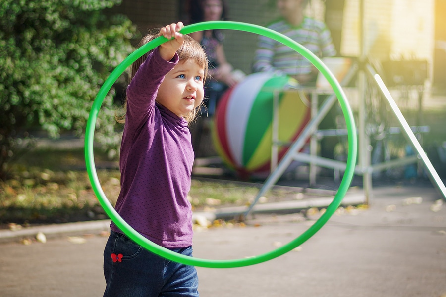 Balancing Activities for Toddlers - Hula Hoops