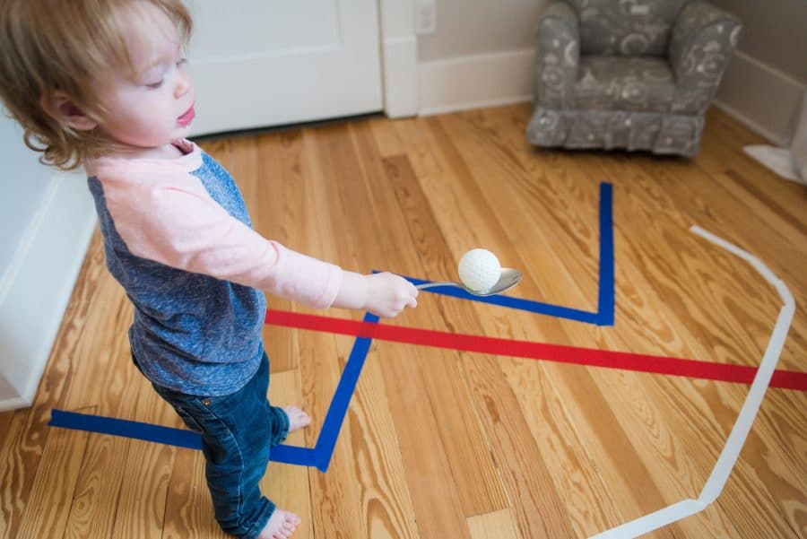 Balancing Activities for Toddlers - Line Walking Activity