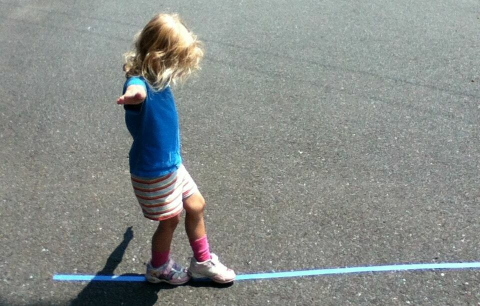 Balancing Activities for Toddlers - Masking Tape Fun