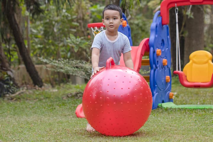Balancing Activities for Toddlers - Roll The Ball