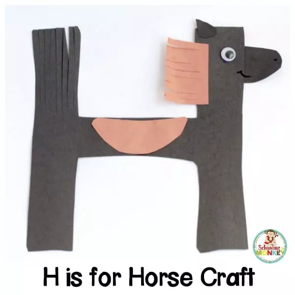 Horse Crafts for Preschoolers - H is for Horse Alphabet Craft