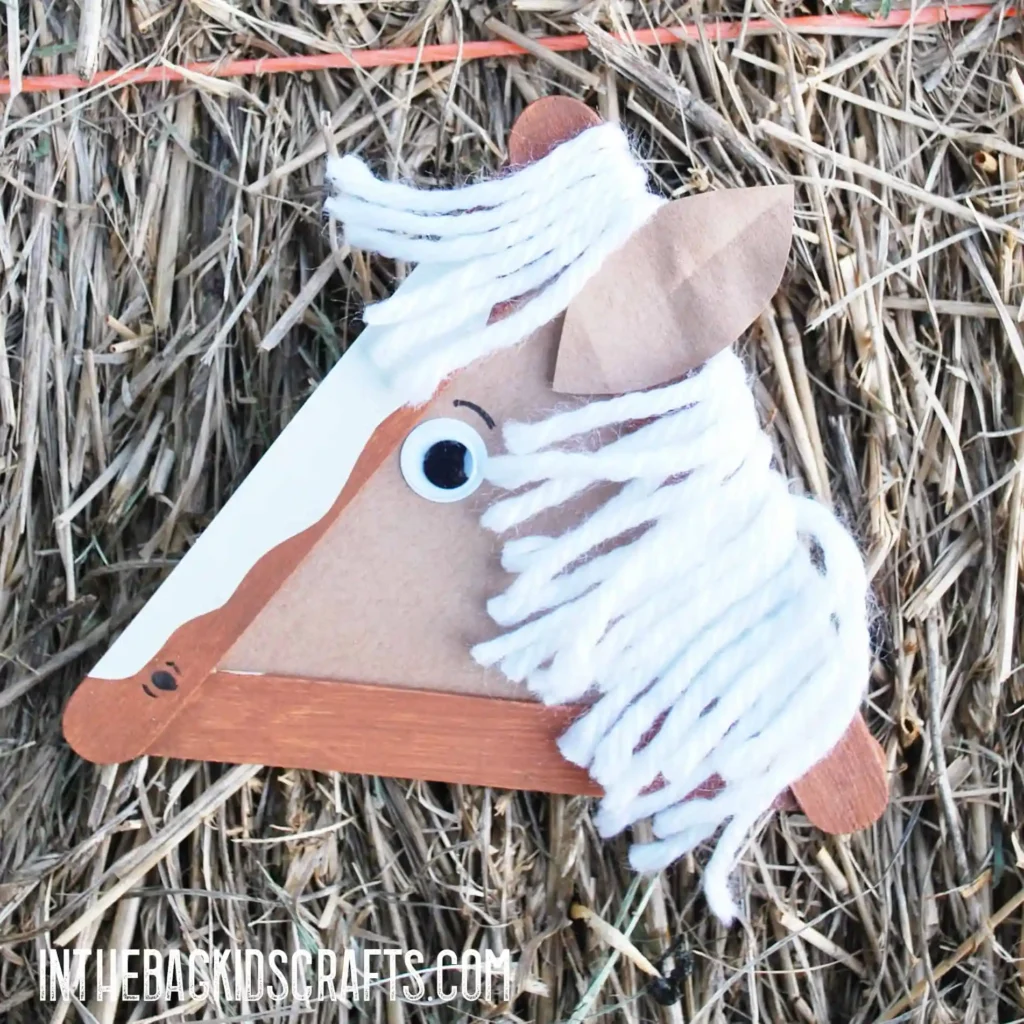 Horse Crafts for Preschoolers - Popsicle Stick Horse Craft