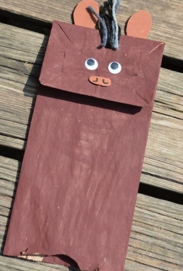 Horse Crafts for Preschoolers - The Horse Brown Bag Puppet