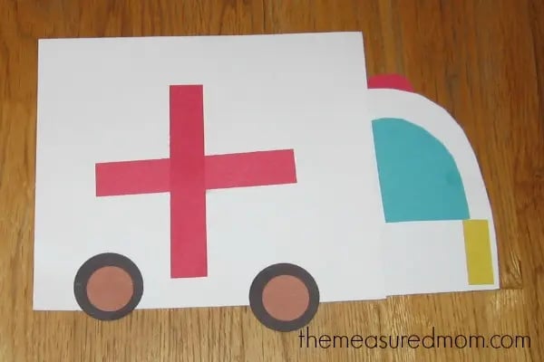 Letter A Crafts for Toddlers - A is for Ambulance Printable Worksheets