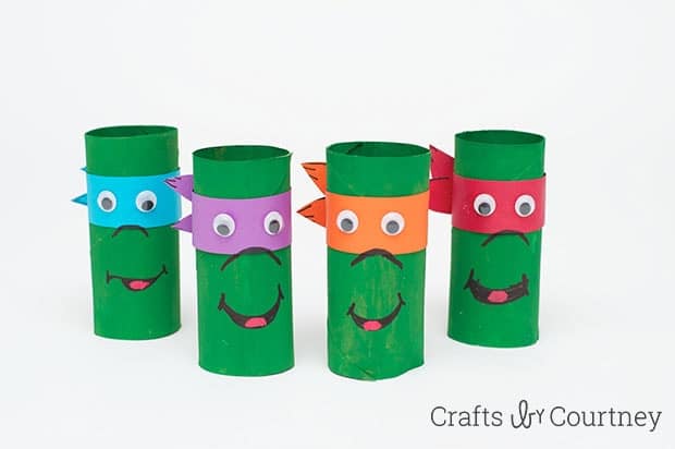 Letter T Crafts for Toddlers - Toilet Paper Tube Turtles