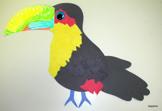 Letter T Crafts for Toddlers - Torn Paper Toucan