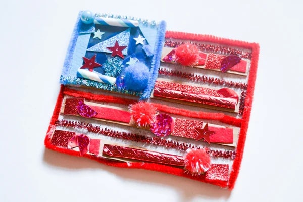Patriotic Crafts for Preschoolers - American Flag Collage