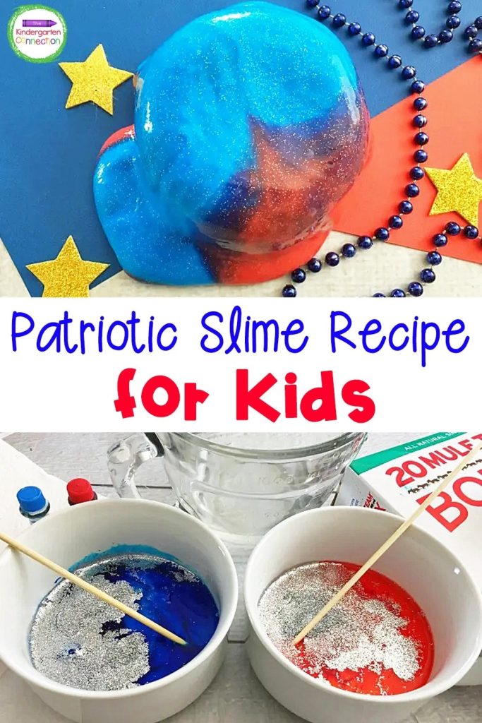 Patriotic Crafts for Preschoolers - Patriotic Slime for Preschoolers