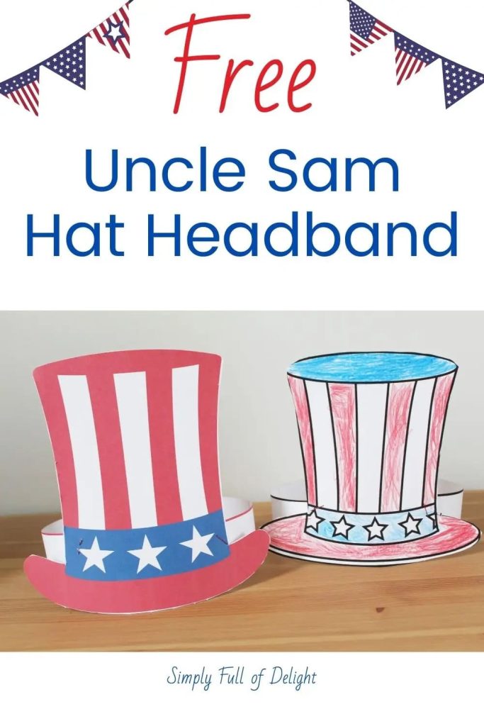 Patriotic Crafts for Preschoolers - Uncle Sam Hats
