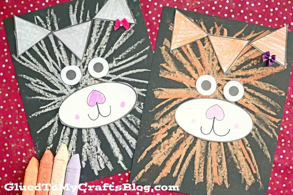 Cat Crafts for Toddlers - Paper & Chalk Art Cat Craft