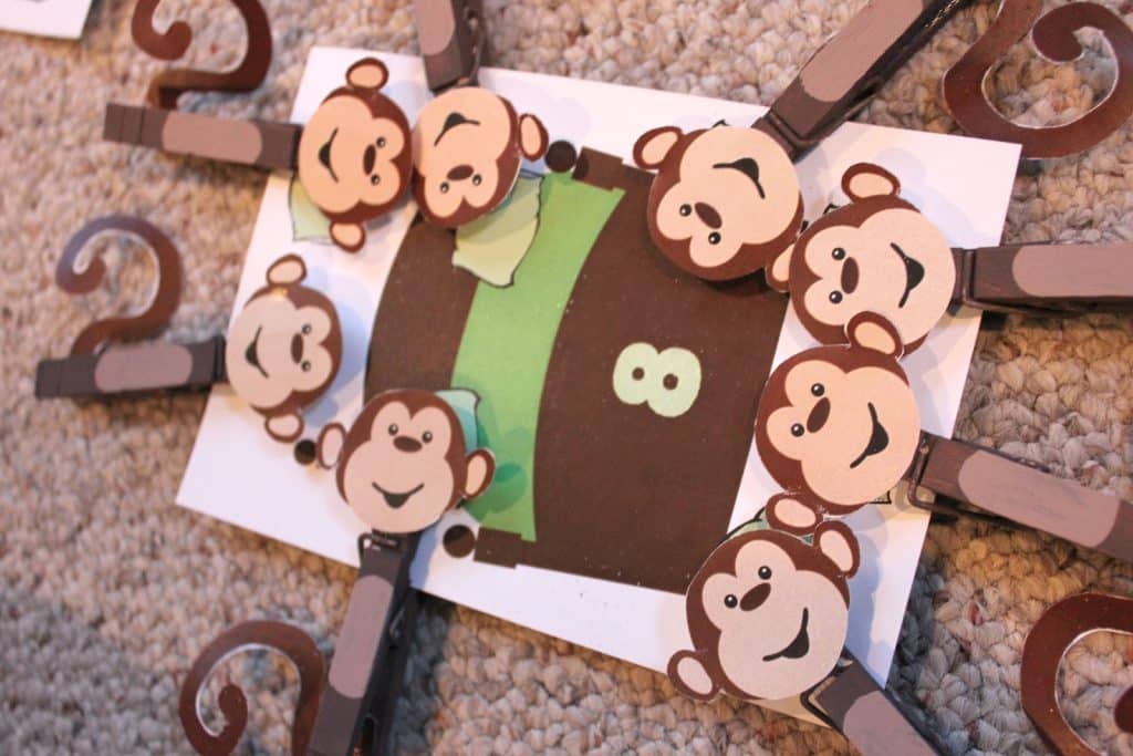 Monkey Crafts For Toddlers - 5 Little Monkeys Activity
