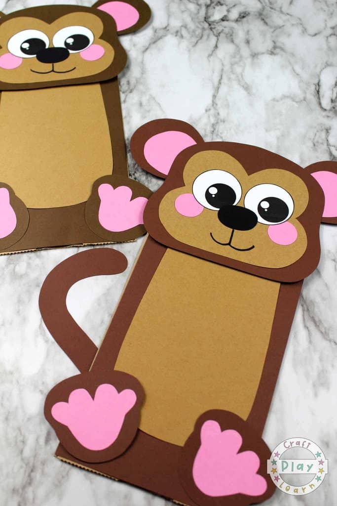 Monkey Crafts For Toddlers - Paper Bag Monkey Craft